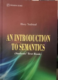 Image of An Introduction To Semantics (Students' Text Book)